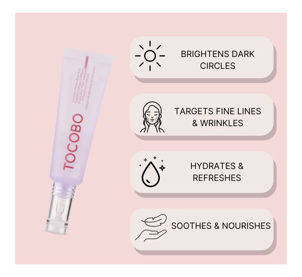 Contorno De Ojos Tocobo Collagen Brightening Eye Gel Cream 30ml-4
