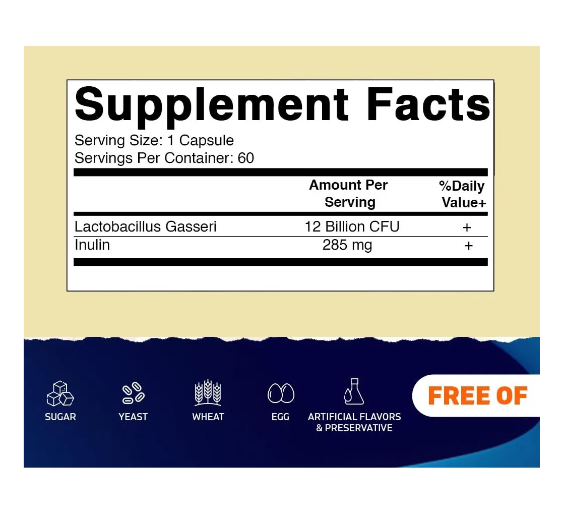 Lactobacillus Gasseri 12 Billones Cfu Lactobacilo Probiotico 60 DR caps-6