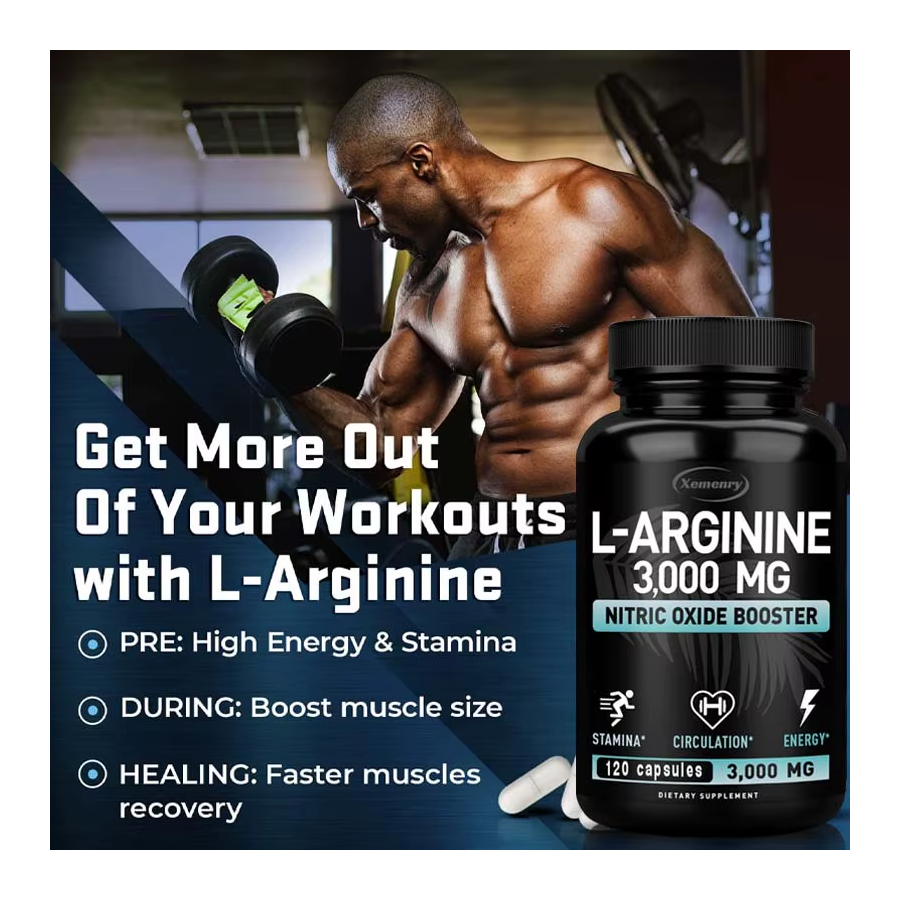 Arginina 3000 Aumento Oxido Nitrico L-arginina 120 Caps-5