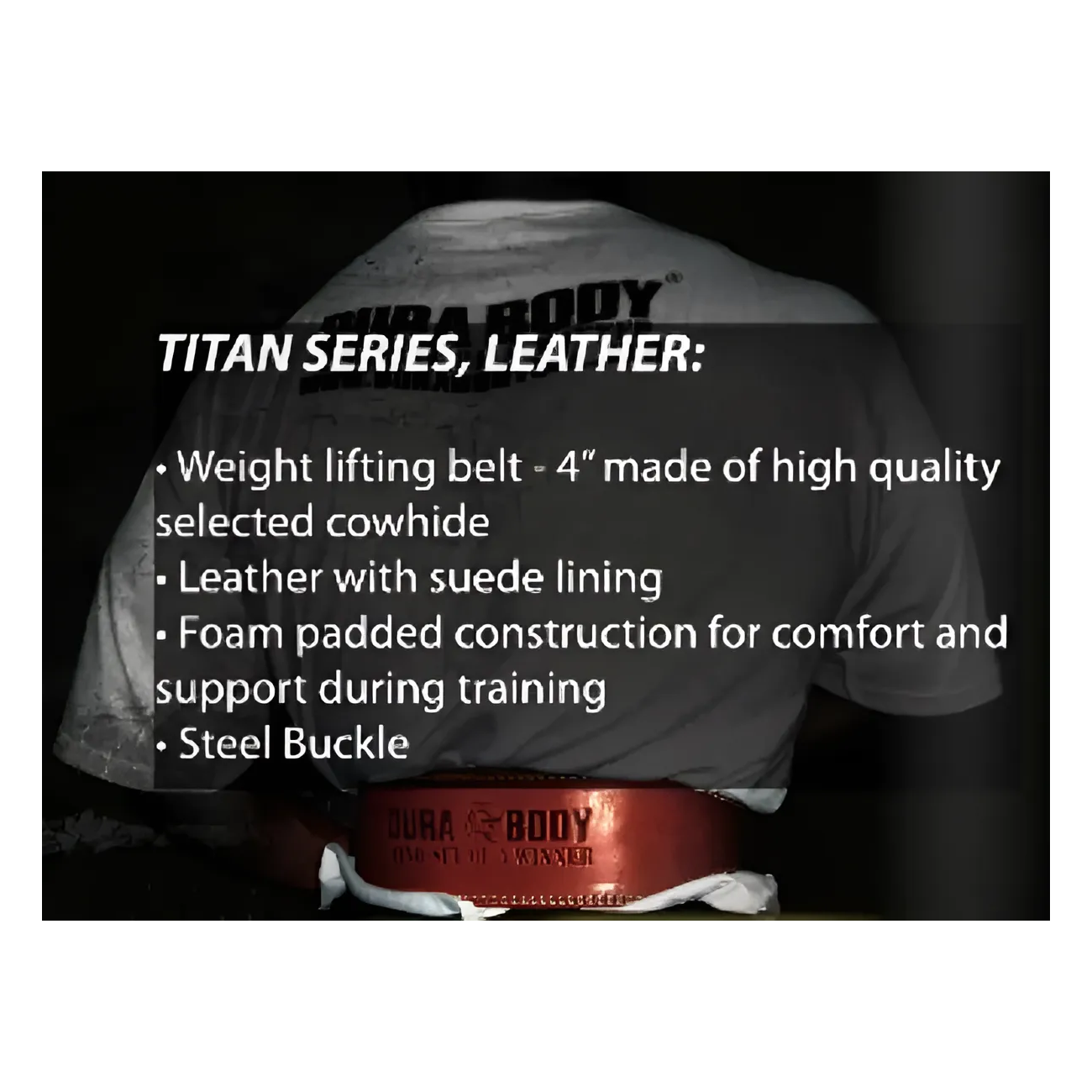 Cinturon De Pesas Para Gimnasio Durabody Titan Cuero M Natu-6