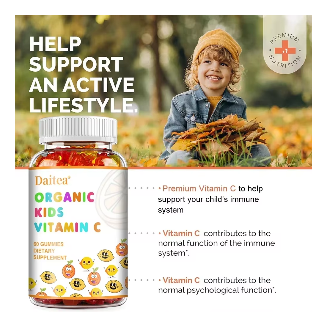 Kids Smart Vitamina C Acido Ascorbico 250mg Gomitas Niños-4