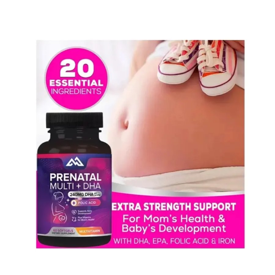 Suplemento Para Embarazadas Prenatal Multi + Dha 60 Gelcaps-4