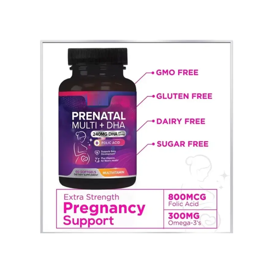 Suplemento Para Embarazadas Prenatal Multi + Dha 60 Gelcaps-5