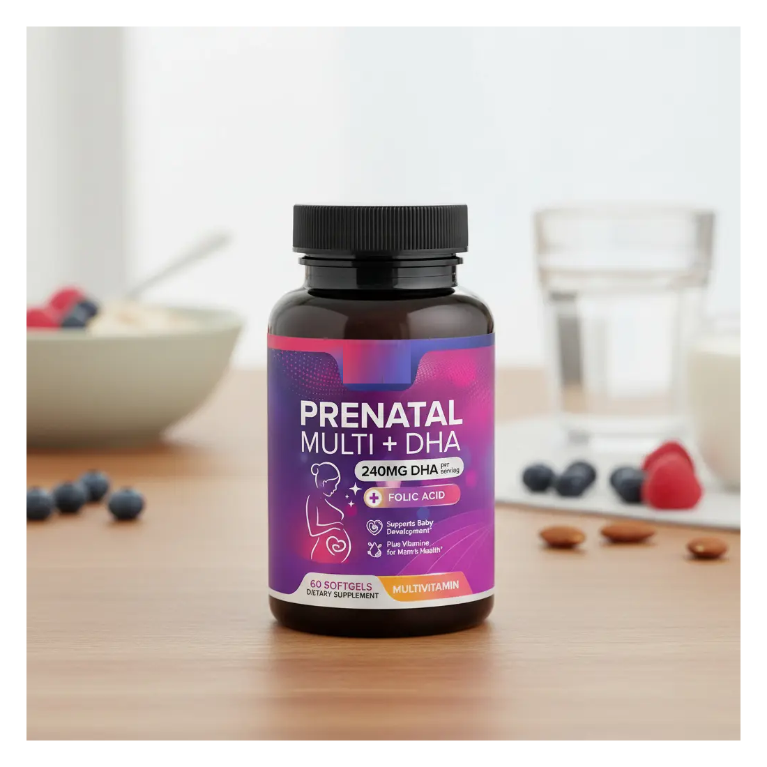 Suplemento Para Embarazadas Prenatal Multi + Dha 60 Gelcaps-7