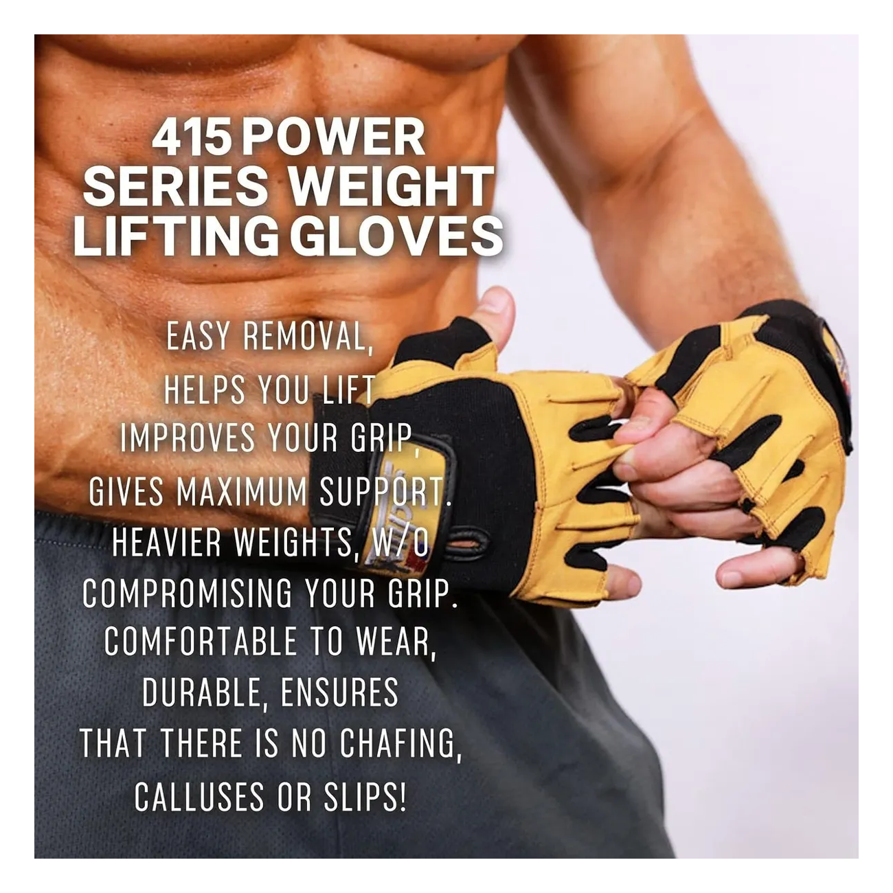 Guantes De Gimnasio Schiek 415 Power Series XL Antideslizante-6