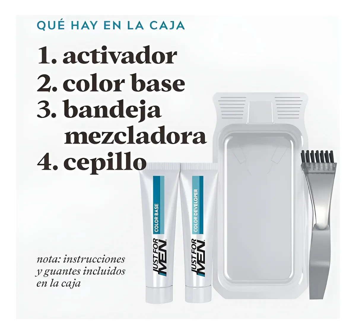 Tintura En Gel Just For Men Barba Y Bigote Castaño Oscuro-2