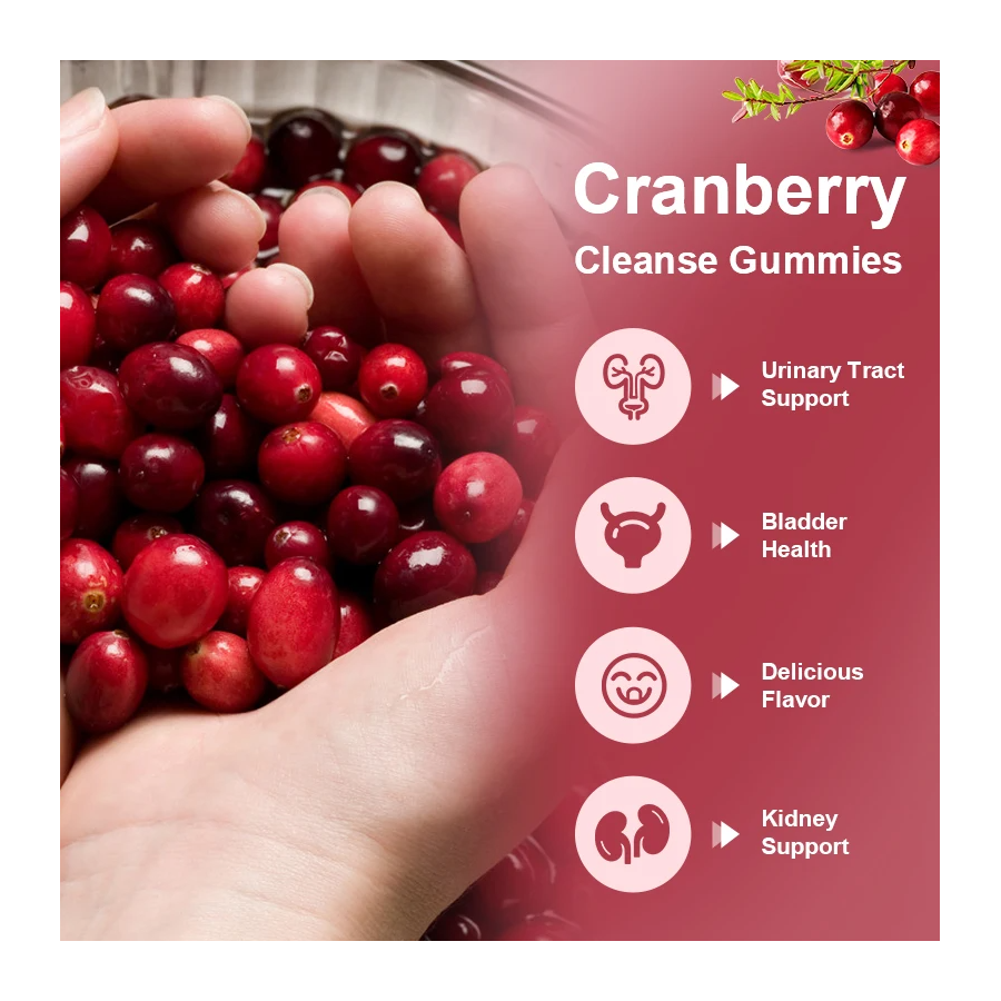 Beworths Cranberry Gummies Arandano Rojo Gomitas Masticables-2