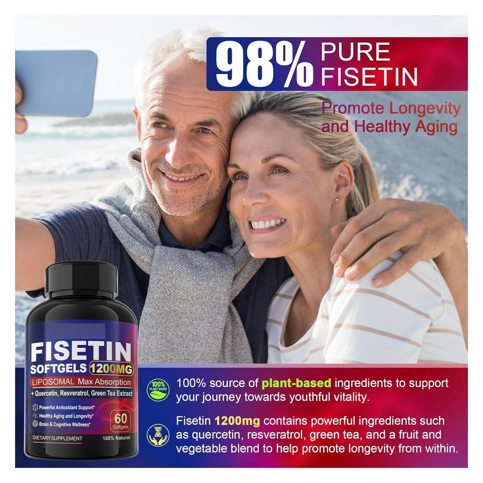 Fisetina Liposomal 1200mg Antioxidante Memoria Polifenoles 60 Softgel caps-6