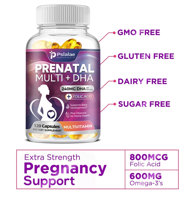Suplemento Para Embarazadas Prenatal Multi + Dha 120 Gelcaps-2