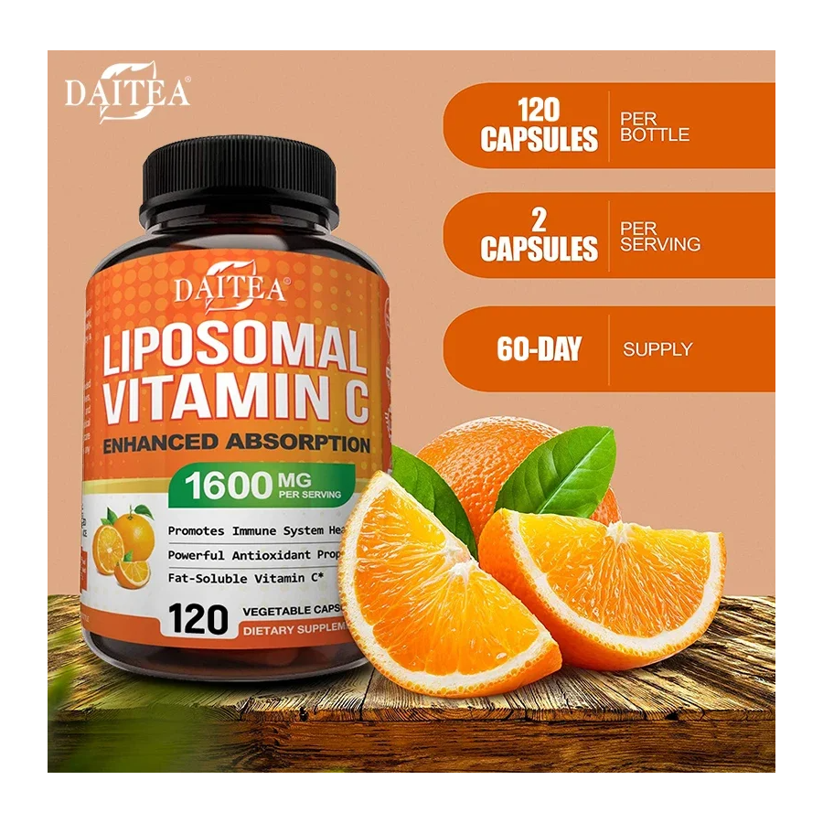 Daitea Vitamina C Liposomal Acido Ascorbico 1600mg 120 Caps-1