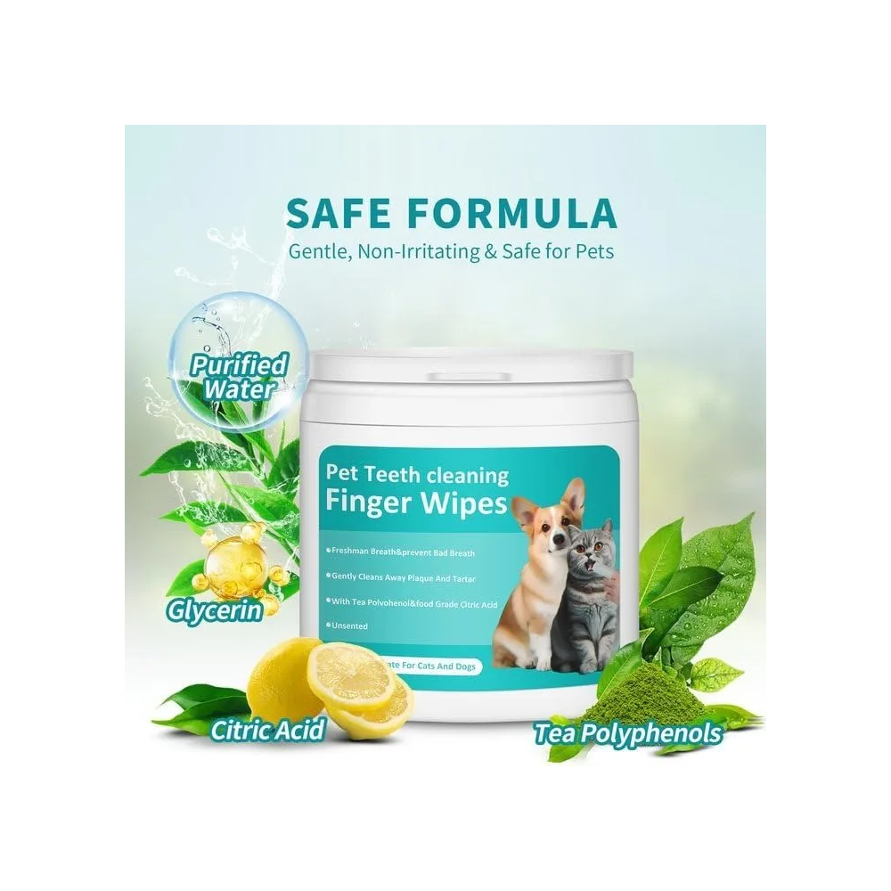 Freshbite Pet Toallitas Limpiadoras Dientes Perros Gatos 50u-5