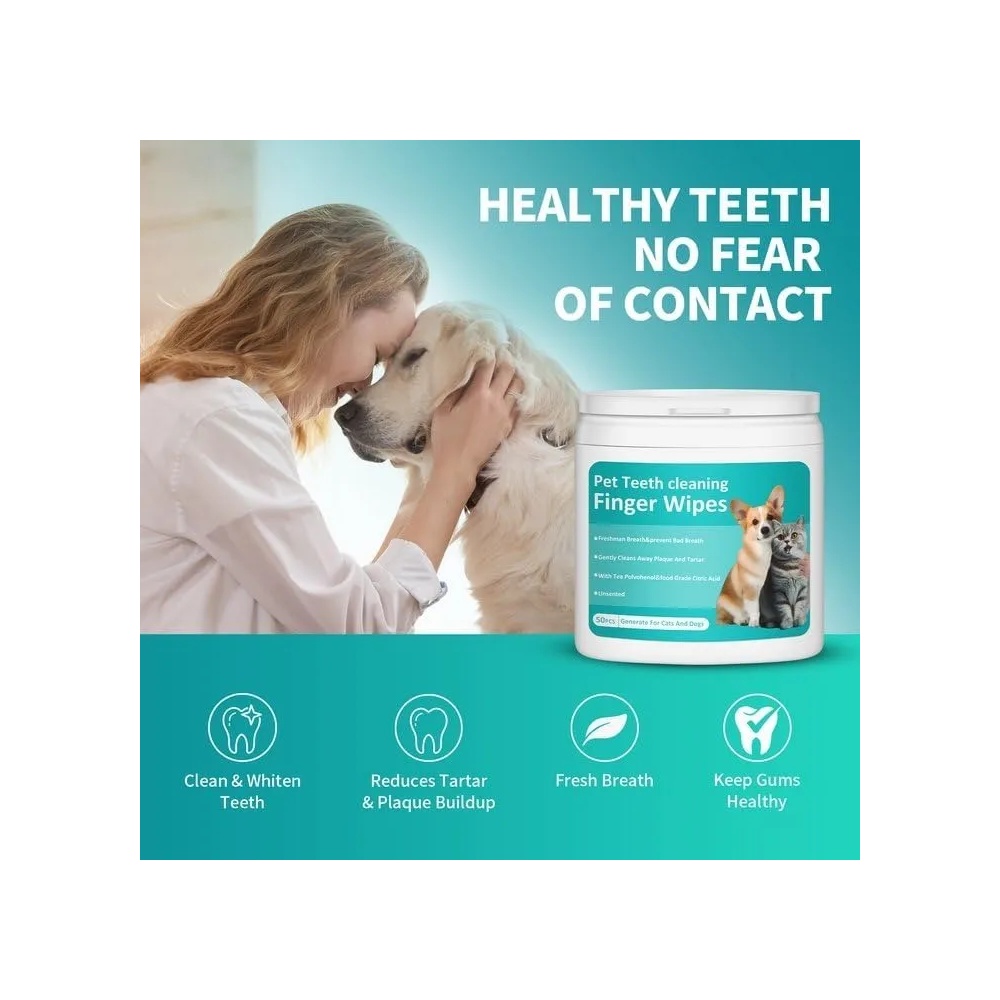 Freshbite Pet Toallitas Limpiadoras Dientes Perros Gatos 50u-7