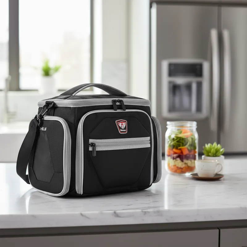 Fitmark The Shield Bolso Lonchera Termica Para Gimnasio Black-7