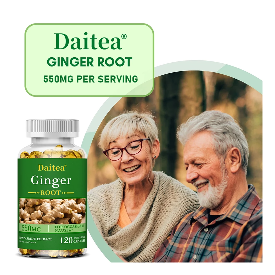 Daitea Jengibre Ginger Root Raiz De Jengibre 550mg 120 Caps-4