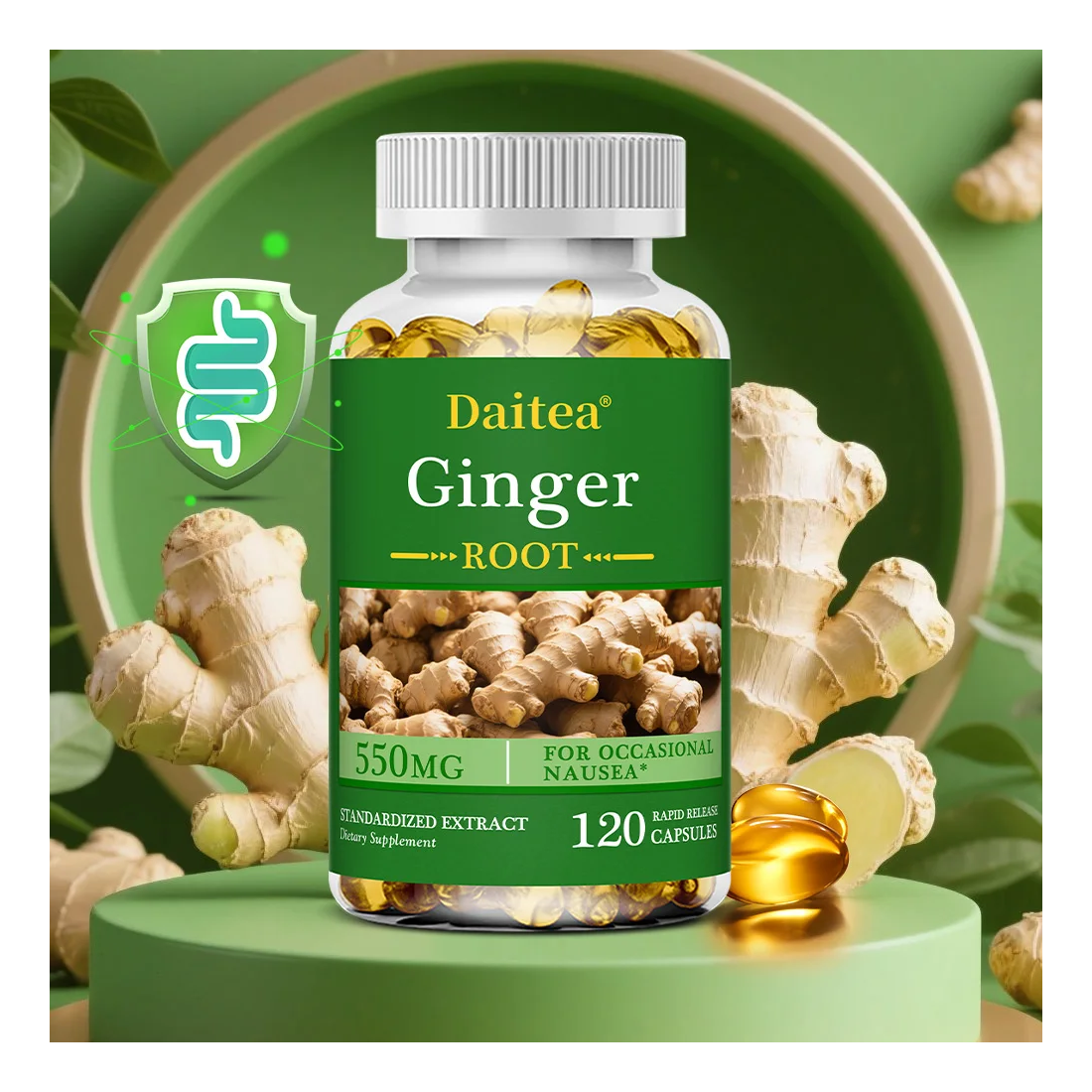 Daitea Jengibre Ginger Root Raiz De Jengibre 550mg 120 Caps-6