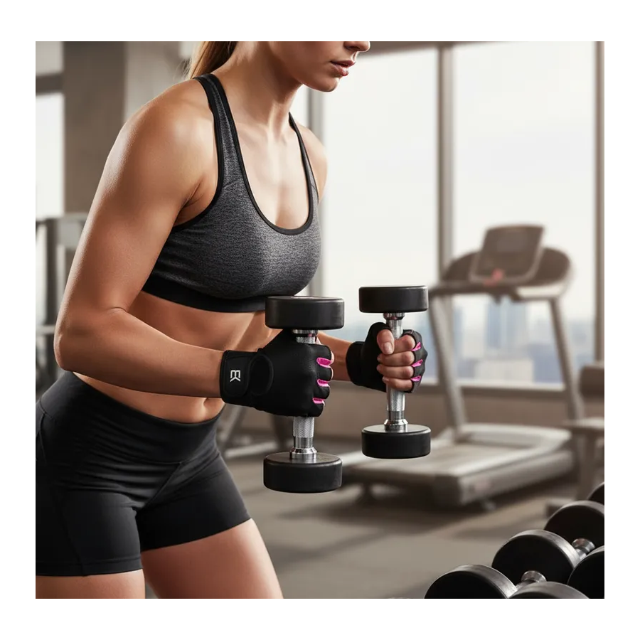 Guantes De Gimnasio Para Pesas Better Bodies L Pink Black-4