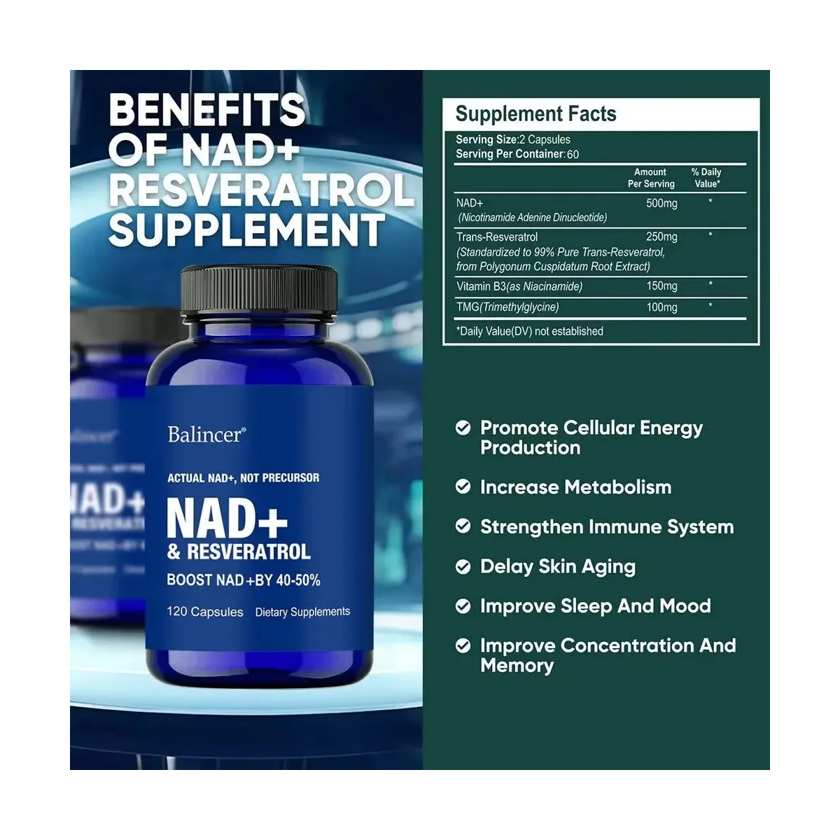 Balincer NAD+ & RESVERATROL BOOST NAD+BY 40-50% Mejora Metabolica-3