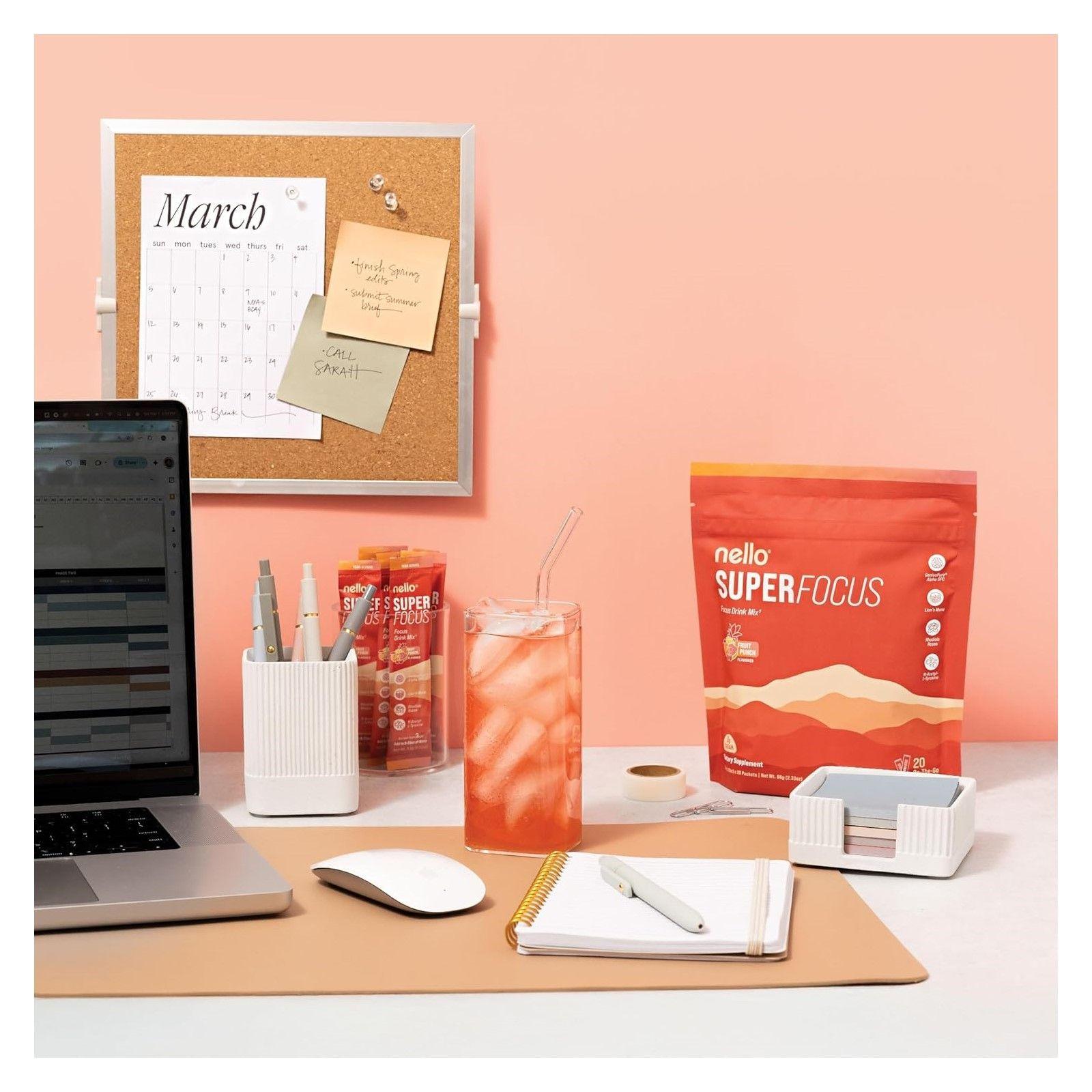 Super Focus Bebida En Polvo Vitaminas B12 Minerales Mejoran la Concentracion Memoria 20u Fruit Punch-4