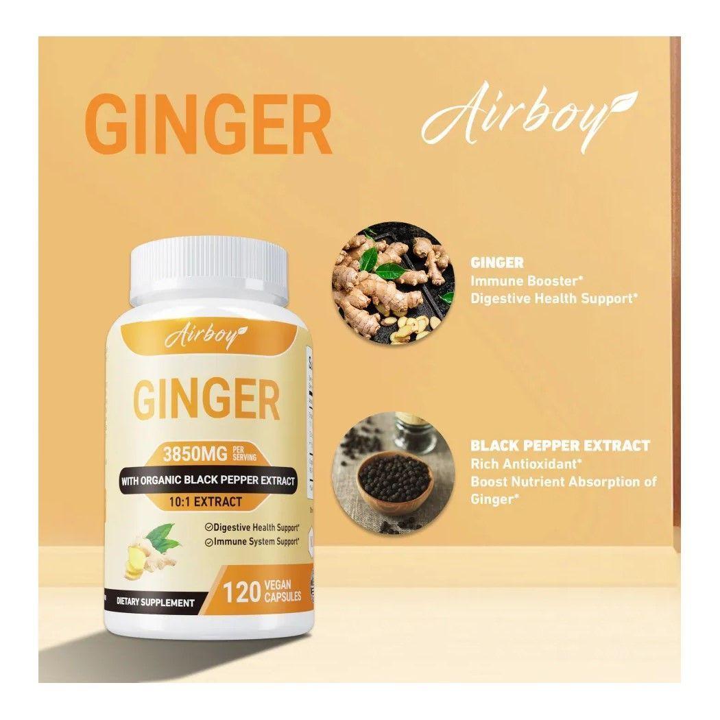 Airboy Jengibre Ginger Root Raiz De Jengibre 3850mg 120 Caps-2