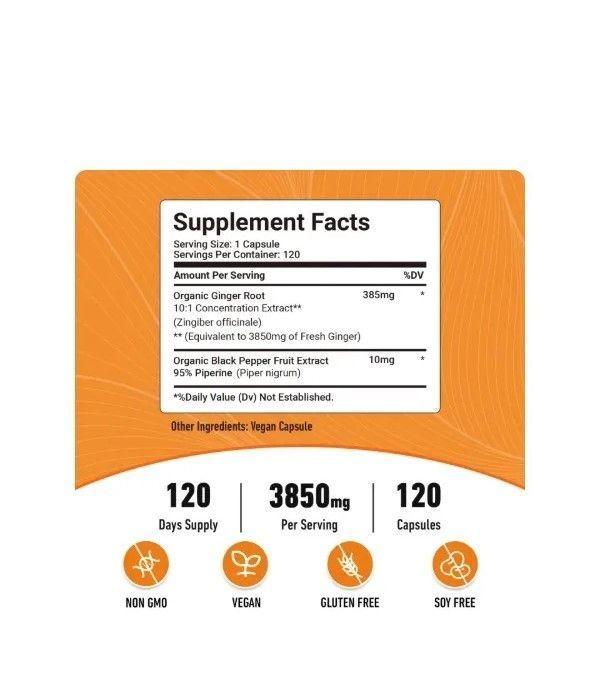 Airboy Jengibre Ginger Root Raiz De Jengibre 3850mg 120 Caps-4