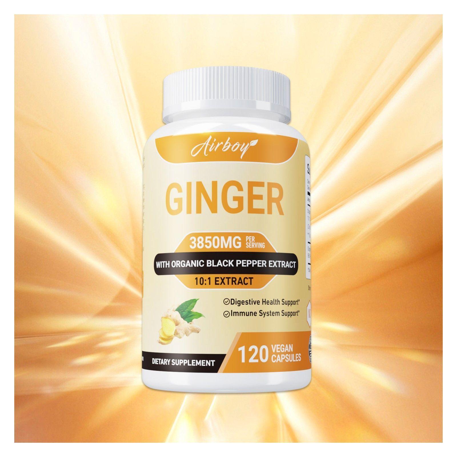 Airboy Jengibre Ginger Root Raiz De Jengibre 3850mg 120 Caps-6