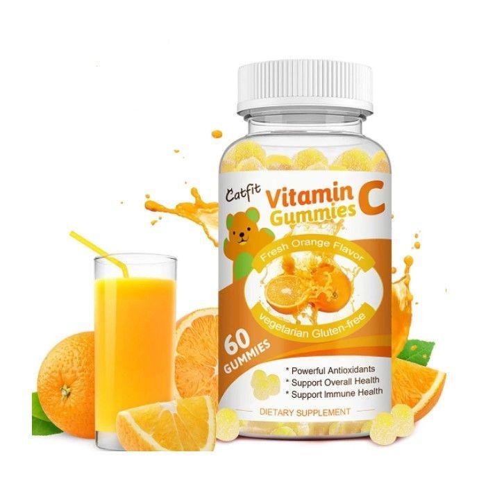 Vitamina C Gummies Acido Ascorbico 1000mg 60 Gomitas Naranja-2