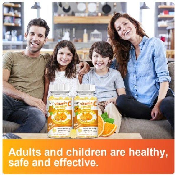 Vitamina C Gummies Acido Ascorbico 1000mg 60 Gomitas Naranja-5