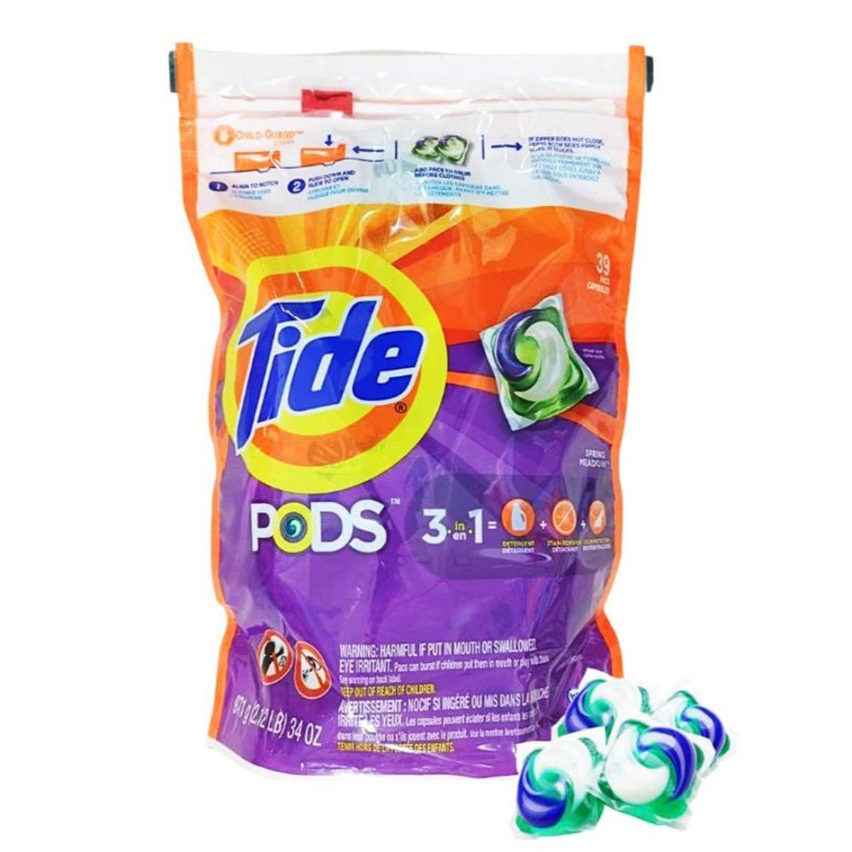 Detergente En Capsulas Tide Pods Spring Meadow 39 Unidades-0