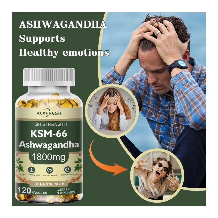 Alxfresh Ashwagandha KSM-66 1800mg Extra Strength 120 softgel caps-3