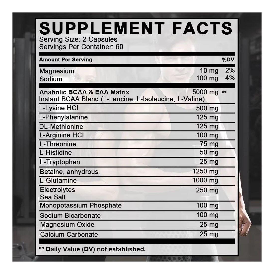 Bunkell Aminos Hydro Bcaa Aminoacidos Crecimiento Muscular 120 Caps-6