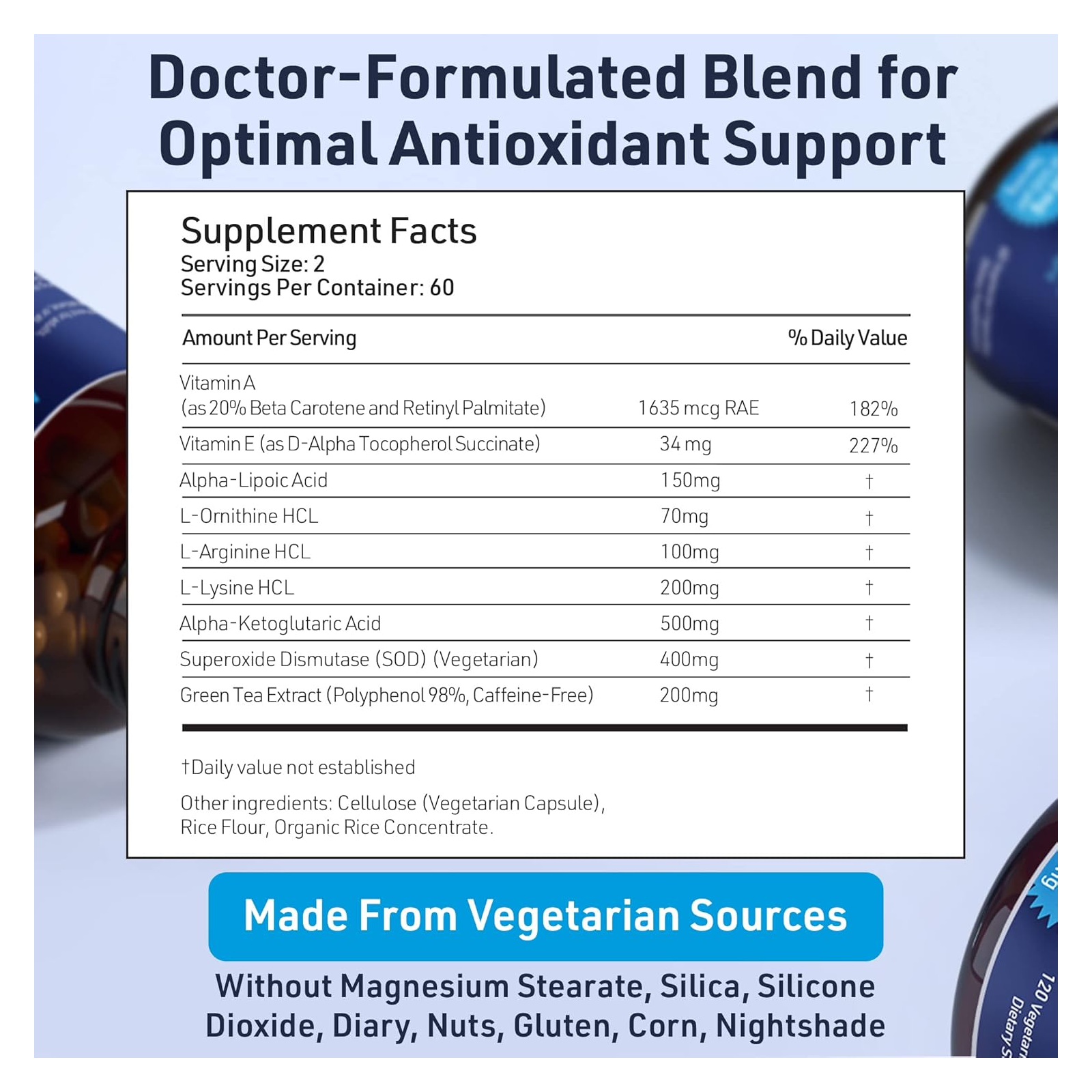 SOD+ Antioxidant Superoxido Dismutasa 400mg Antioxidante 60 Caps-5