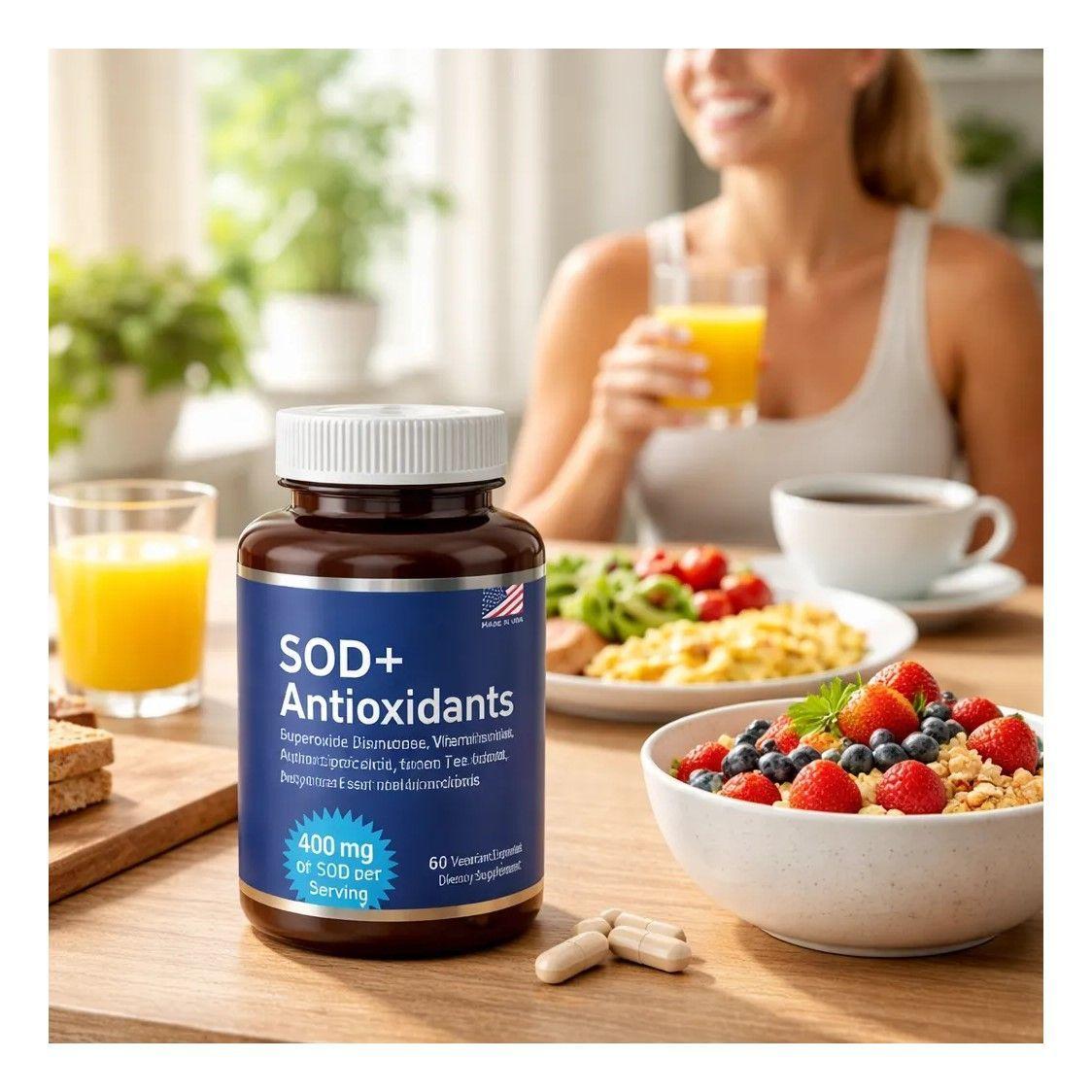 SOD+ Antioxidant Superoxido Dismutasa 400mg Antioxidante 60 Caps-7