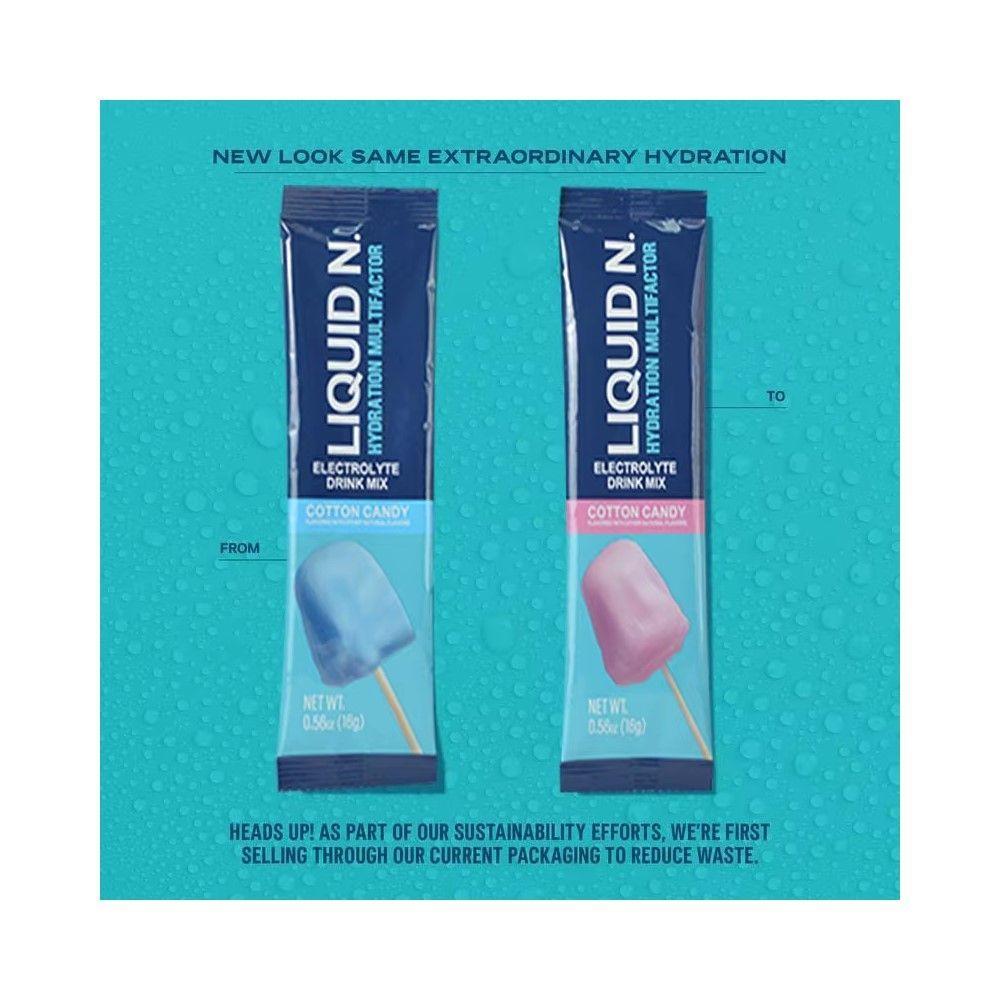 Liquid N Super Bebida Hidratante En Polvo Electrolitos 16 Un Cotton Candy-3