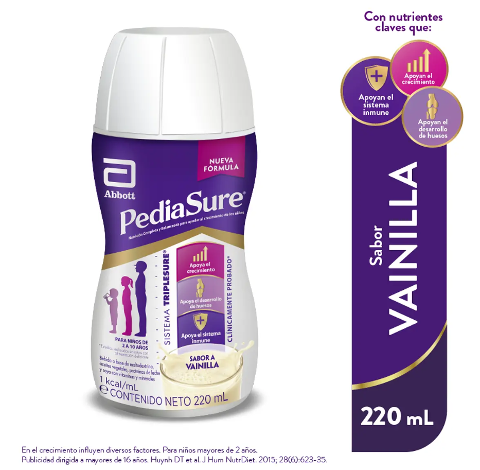 Pediasure Liquido 220ml Sabor Vainilla Pack 6 Unidades-4