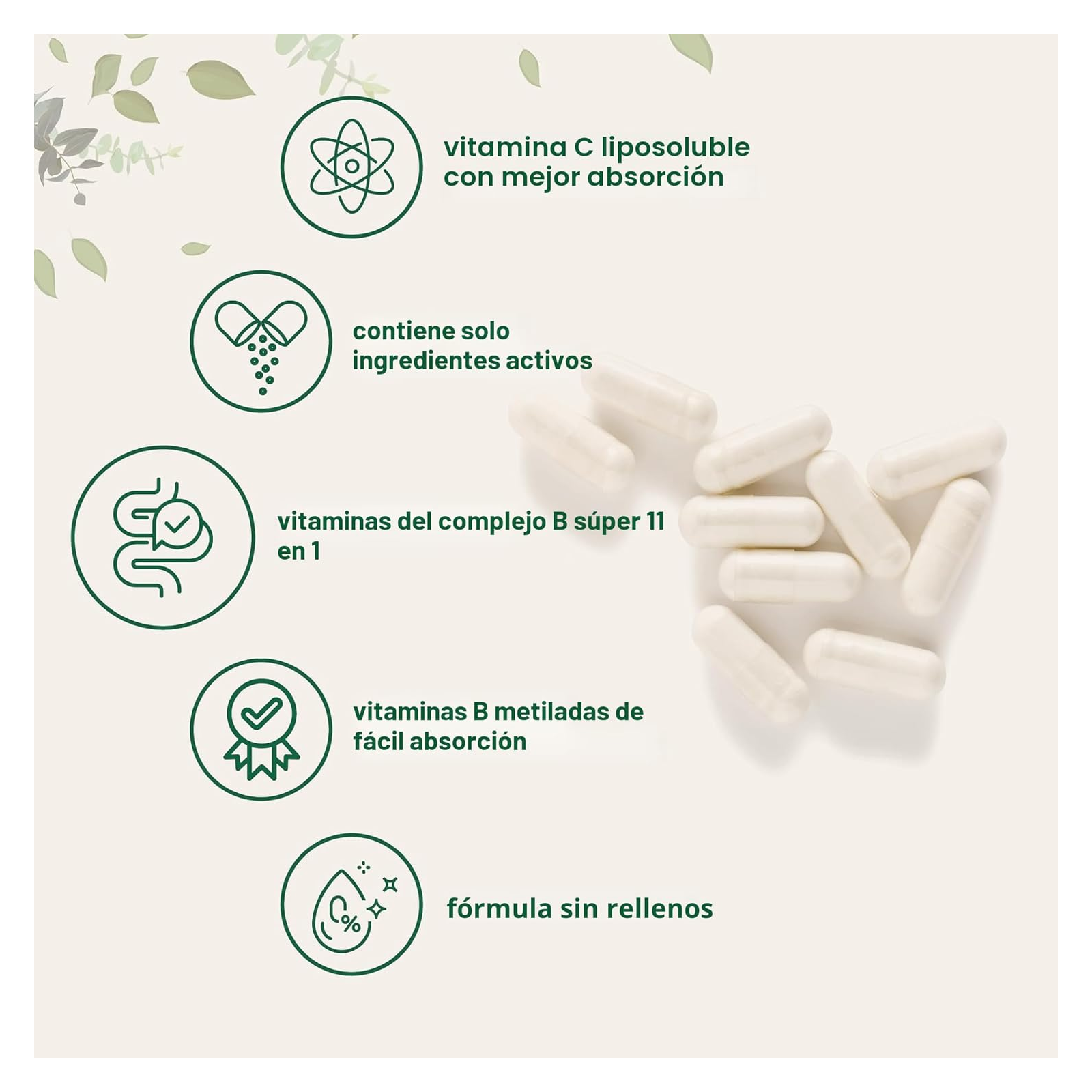 Methyl B Complex Pure Vitamin B Complejo De Vitaminas B B12 Pura 60 caps-2