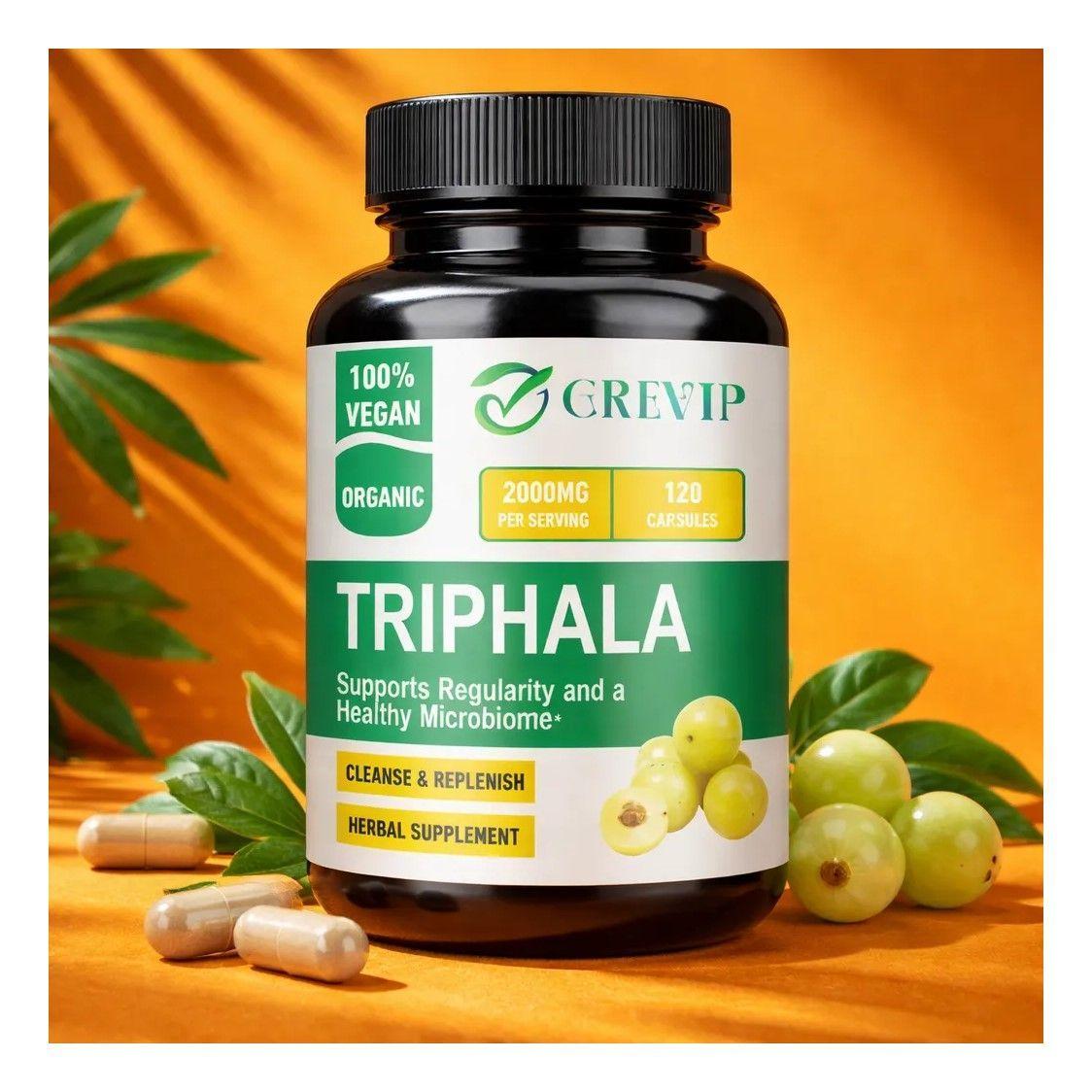 Triphala 2000mg Organico Antioxidante Salud Digestiva Limpieza Detox 120 caps-3