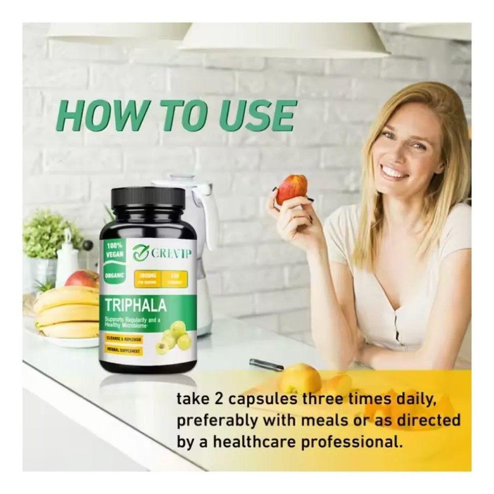 Triphala 2000mg Organico Antioxidante Salud Digestiva Limpieza Detox 120 caps-4