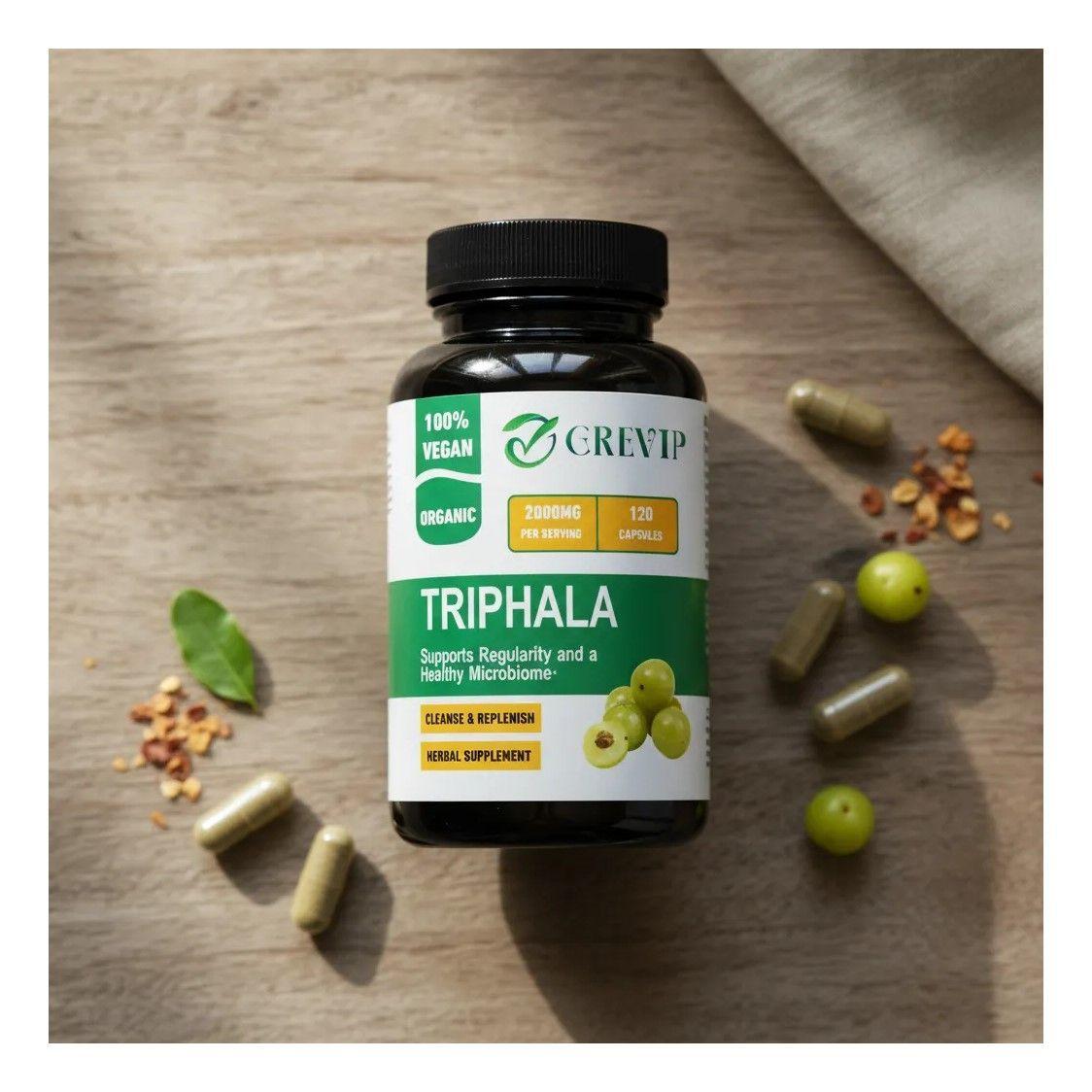 Triphala 2000mg Organico Antioxidante Salud Digestiva Limpieza Detox 120 caps-6