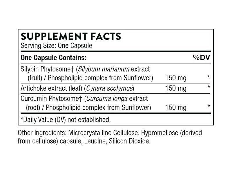 Thorne S.A.T. Milk Thistle Silimarina Curcuma Alcachofa Cuidado Del Higado 60 Caps-6