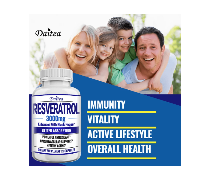 Resveratrol Extracto Puro De Resveratrol 3000mg 120 caps-7