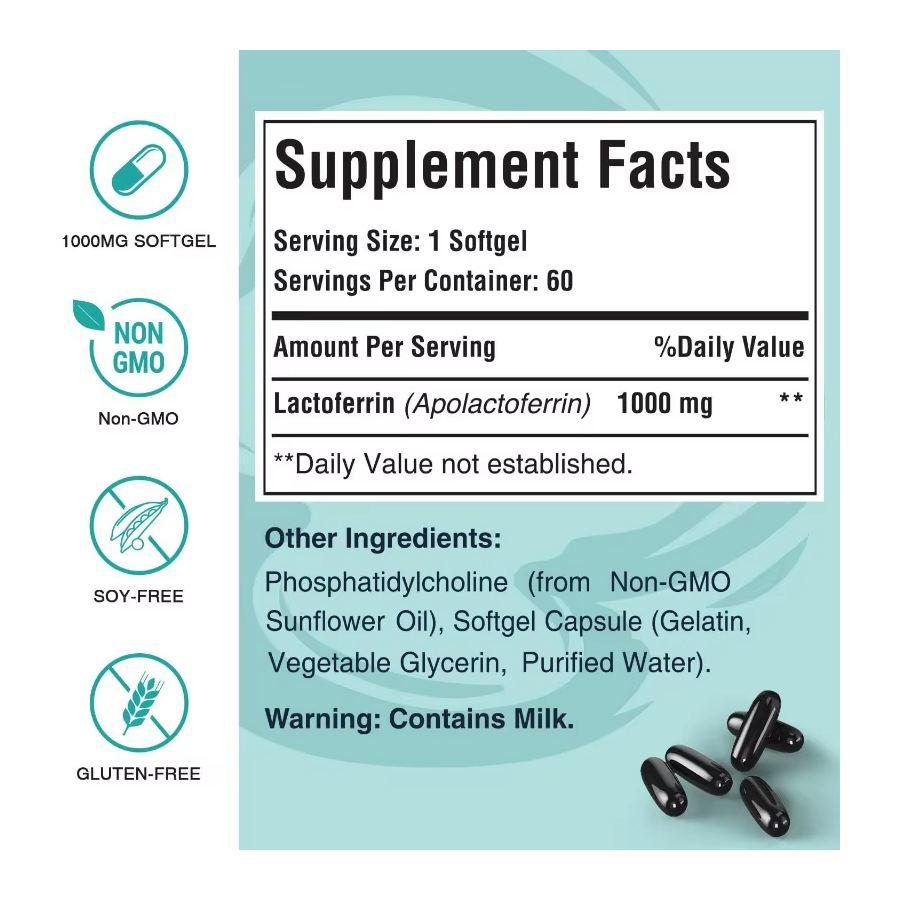 Lactoferrina Liposomal Lactoferrin + Absorcion Hierro 1000mg-6