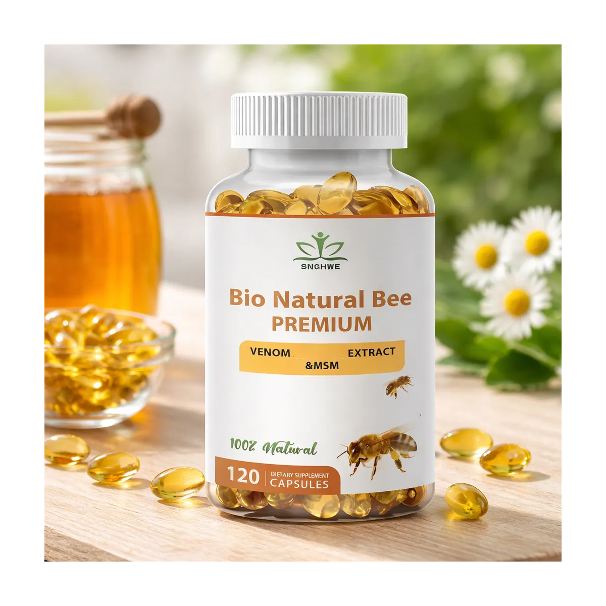 Suplemento Extracto Natural Bio Bee Veneno Msm Glucosamina 120 capsulas-2