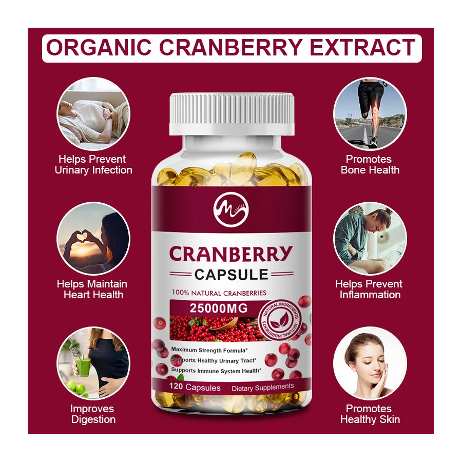 Cranberry Arandano Rojo 25000mg Para Infecciones Urinarias-3