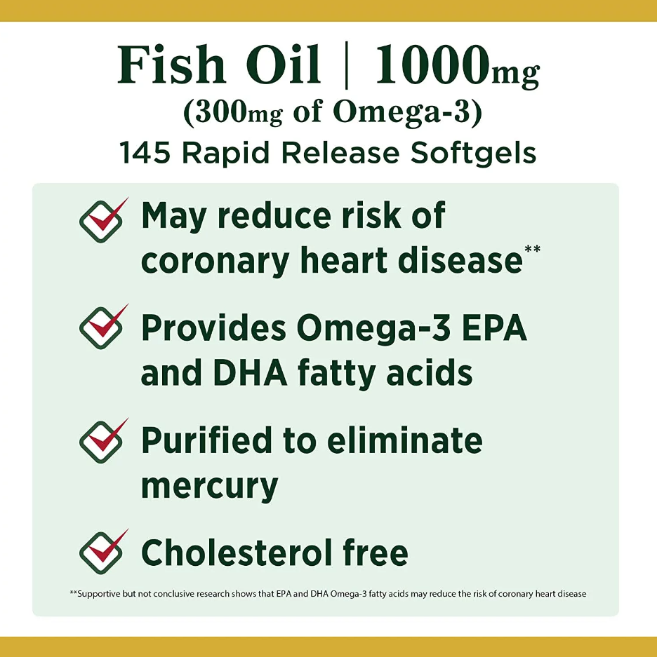 Naturess Bounty Fish Oil 1000mg Omega 3 Epa/dha 145 Gelcaps-2