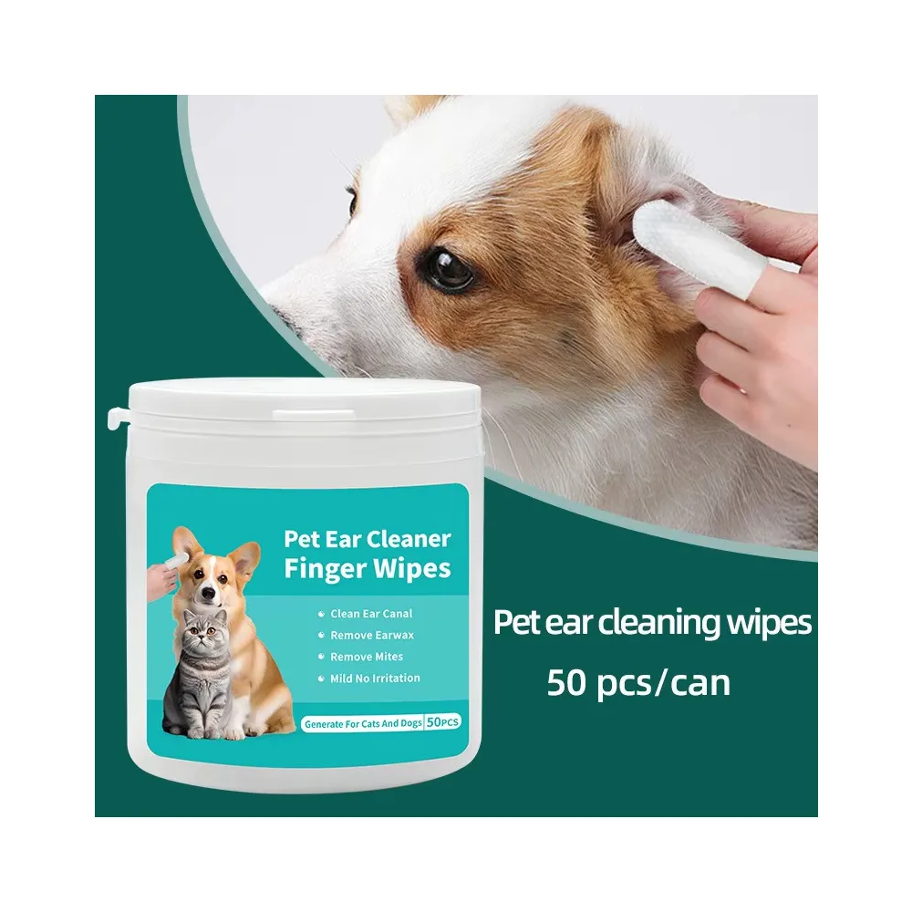 Pet Ear Wipes Toallitas Limpiadoras Oidos Perros Gatos 50 Un-7