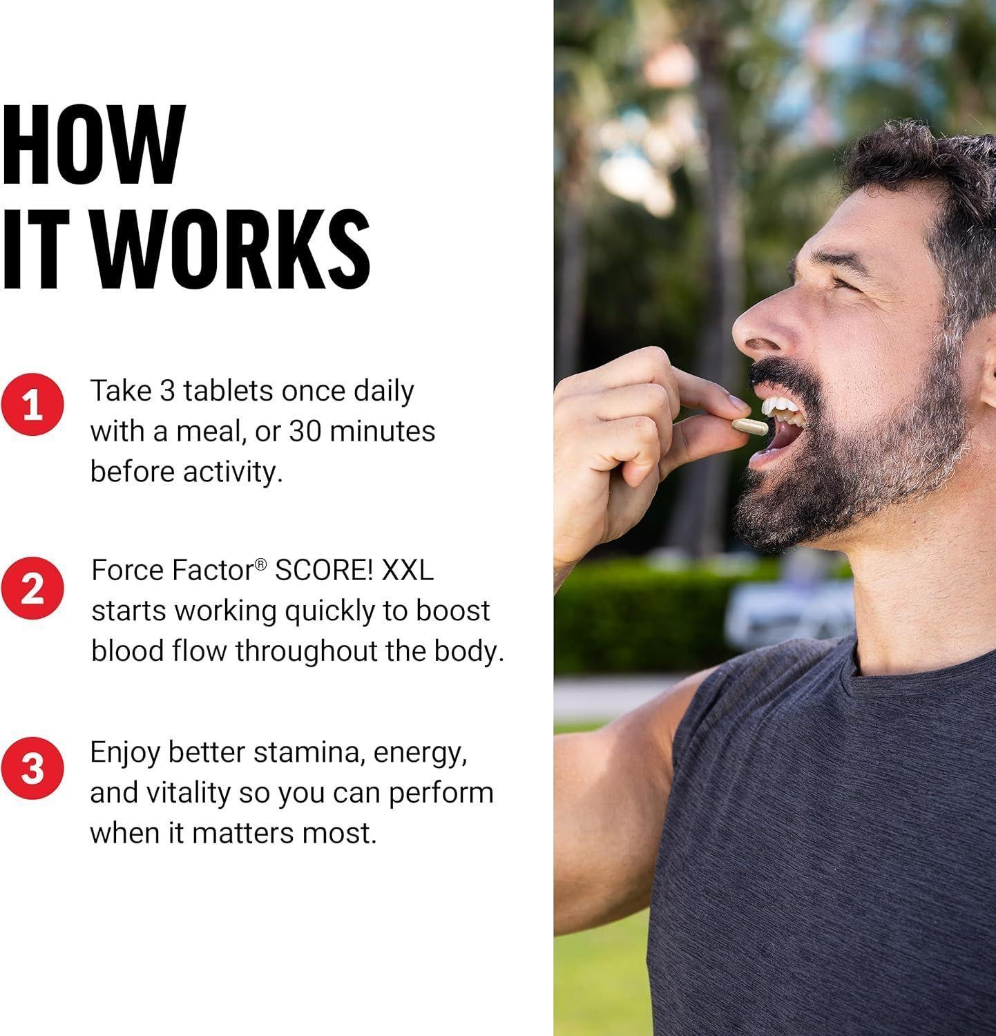 Force Factor Score XXL  Arginina Citrulina Puro Oxido Nitrico 120 caps-6