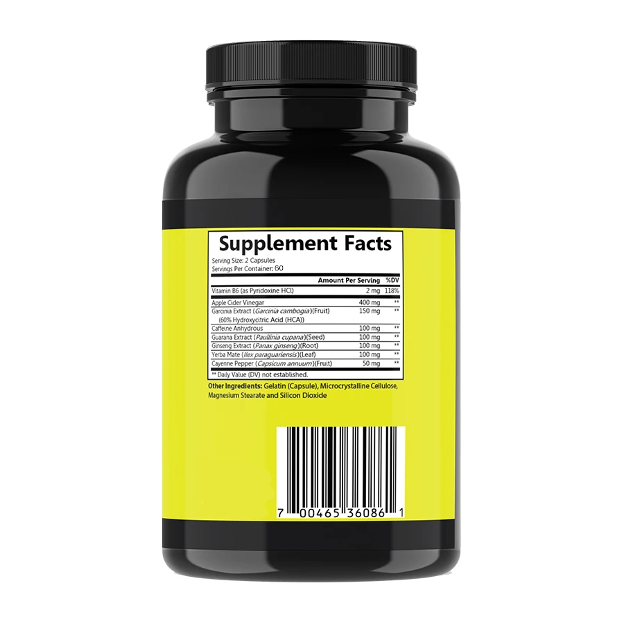 Angry Energy Quemador De Grasas Energizante Cafeina Guarana Ginseng Garcinia Cambogia 120 caps-7