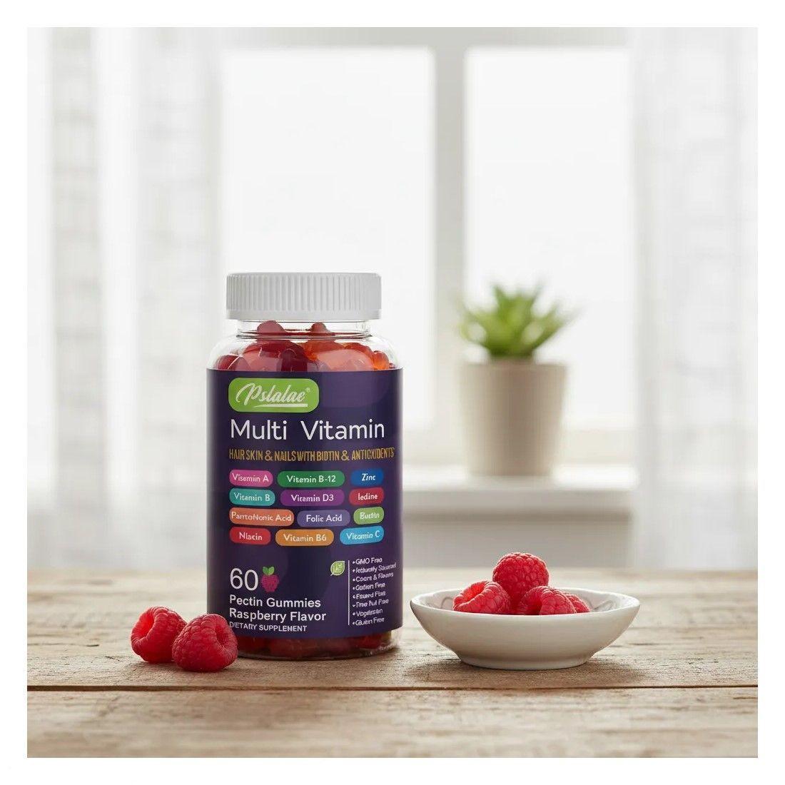 Pslalae Biotina Gomitas Vitaminas Cabello Piel Uñas Hair Skin Nails 60 Unid-7