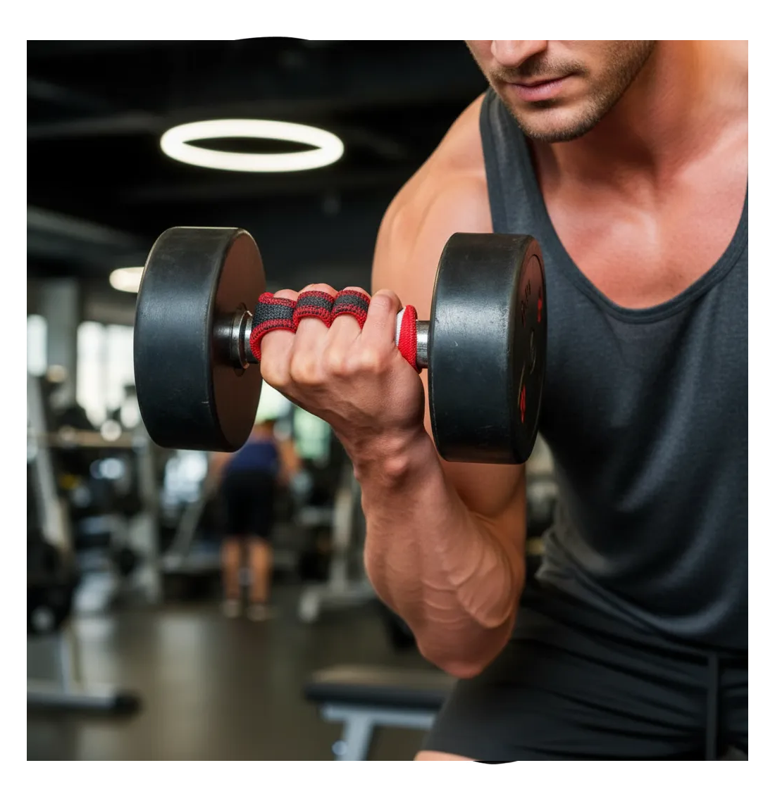 Guantes Agarres Gimnasio Para Pesas Brachial Grip Pads Neon-5