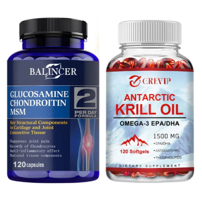 Balincer Glucosamina 1500mg + Antartic Krill Oil 1200mg  Omega 3 120caps-0